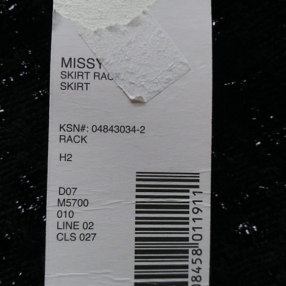 NEW Covington Lined Sparkly Skirt 10 Black - Picture 4 of 12